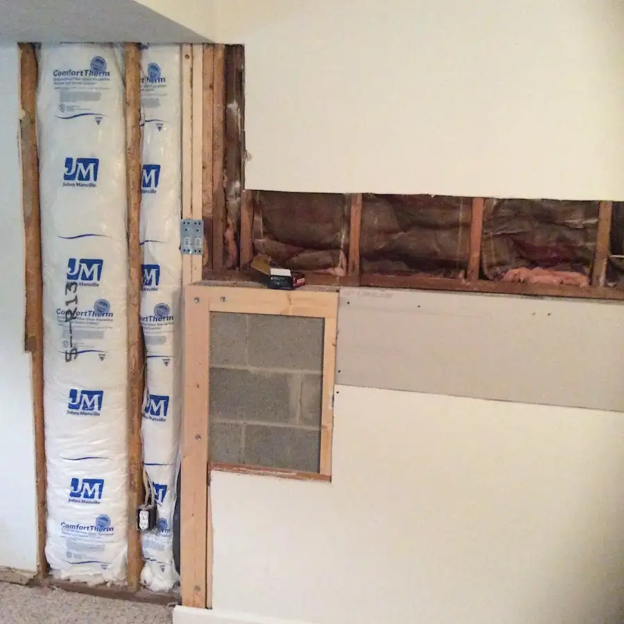 Wall insulation replacement during Contents Cleaning & Restoration in Watchung